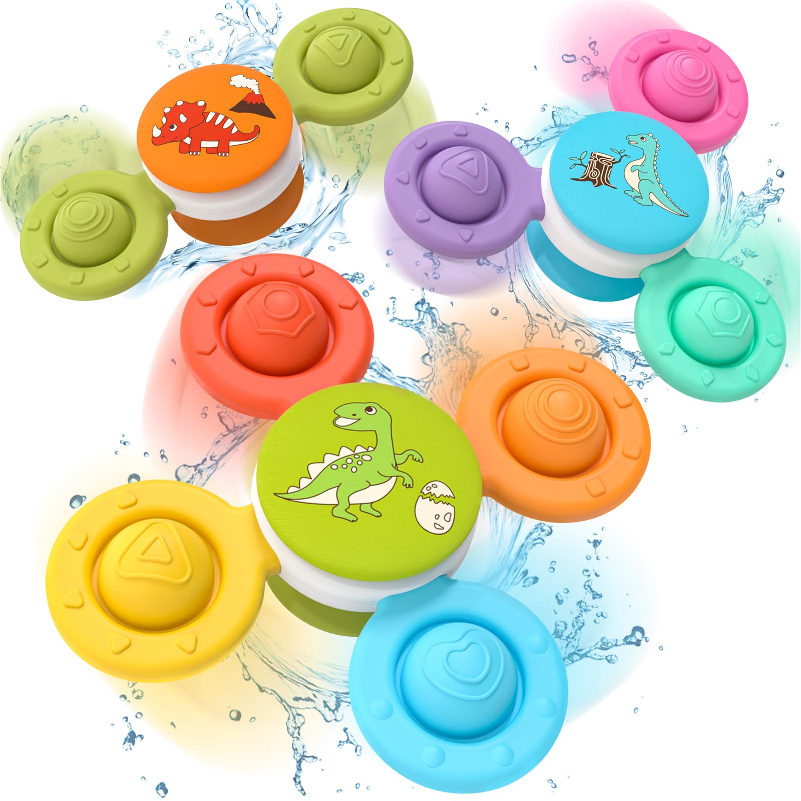 Lehoo Castle Baby Toddler Toys for 1 2 Year Old Boys Girls, Bath Fidget Toys for kids, Spinner Sensory Toy for Babies, Travel Toy Gifts for 1-3