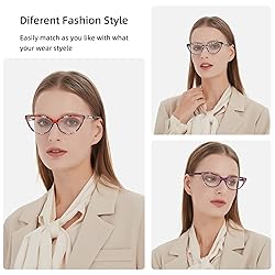 eyeezi Cat Eye Reading Glasses for Women-4PC Blue