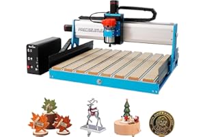 WOLFPAWN CNC Router Machine PreciseaMax PRO 23 Closed-Loop Stepper Motor Engraver with 710W Trim Router Spindle, Ball Screw Milling Machine,600x500x105mm,Wood Metal Acrylic Cutting Milling,GRBL Control