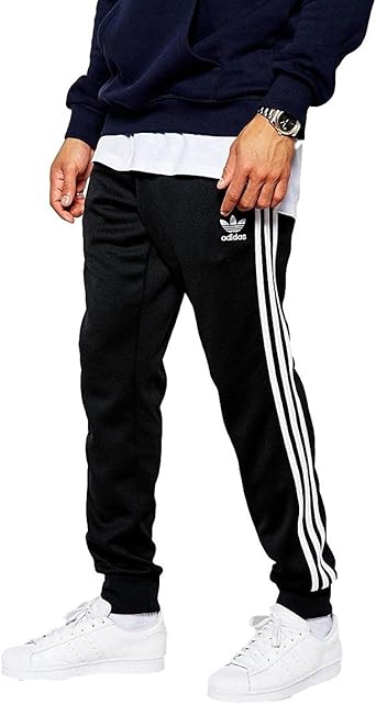 black on black adidas track pants