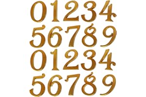 HopeWan Mailbox Numbers, Self Adhesive House Door Address Sign Stickers for Aprtment Office Home Room Condo, Gold Shining, Waterproof and Durable.(Gold, 2.75" - Set of 20)
