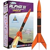 Estes 1427 Alpha III Rocket-Building Kit, Beginner Flying-Rocket Model Kit for Ages 10+, Includes Launch Pad and Controller