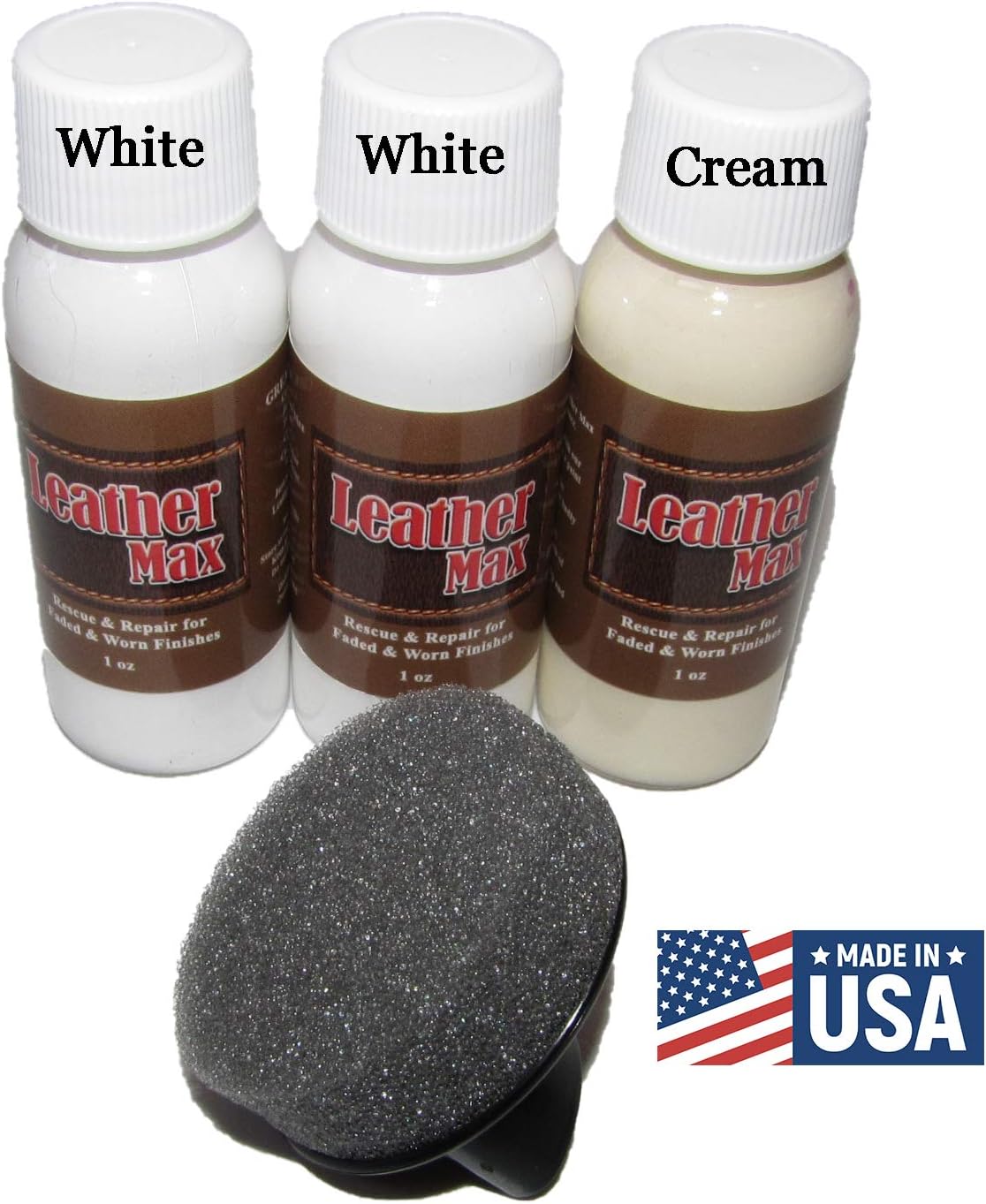 Leather Max Refinish Kit - 8oz Large Jar For Sofas, Car Seats, Jackets
