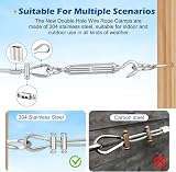 TooTaci 3mm Wire Rope Kit 30M PVC Coated Cable Garden Vine Eyes Turnbuckle view 5