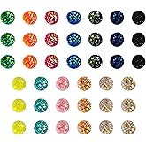 pson 100Pcs 8mm Druzy Cabochons Round Resin Domed Gems, Faux Cabochon Set for DIY Jewelry Making Earrings, Pendants, Bracelet Charms, Craft (Multi-Color)