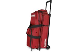 LARIPOP 3 Bowling Ball Bag With Wheels - Rolling Bag for Balls & Accessories - Retractable Handle Extends to 38"