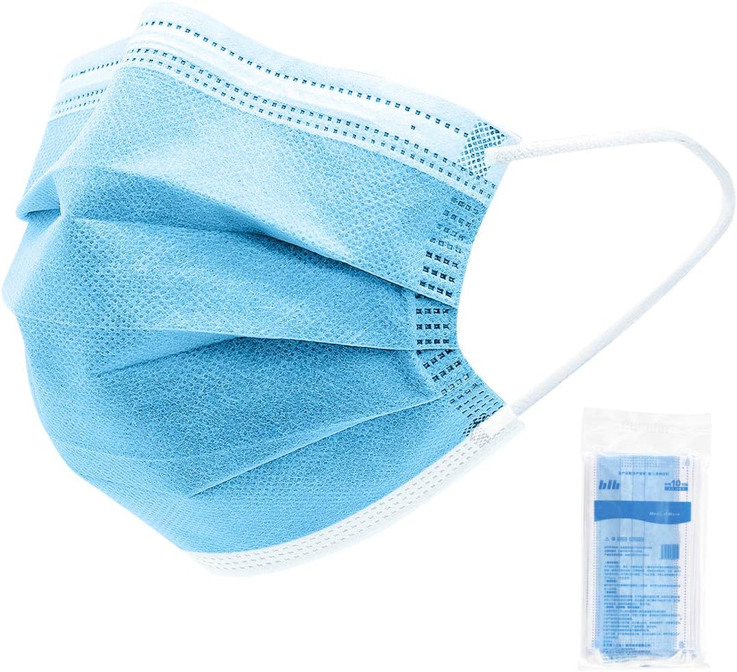 Sterile Manufacturing Earloop Sanitary Face Mask BFE Filtration Efficiency at 98% and PFE at 95% with 0.1 Micron, 10 Pieces per Package (30)