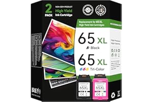 Chromojet 65XL Ink Cartridge Black Color Combo Pack Compatible for HP 65 Ink Cartridges fit for DeskJet 3755 2655 3752 2600 3