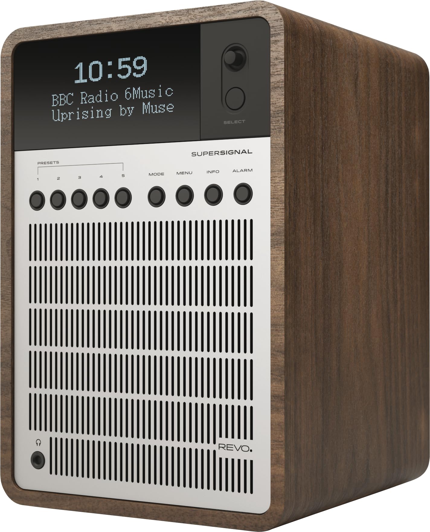Revo Super Signal Deluxe DAB Table Radio with DAB/DAB+/FM Reception, Digital Alarm and Bluetooth Wireless Streaming