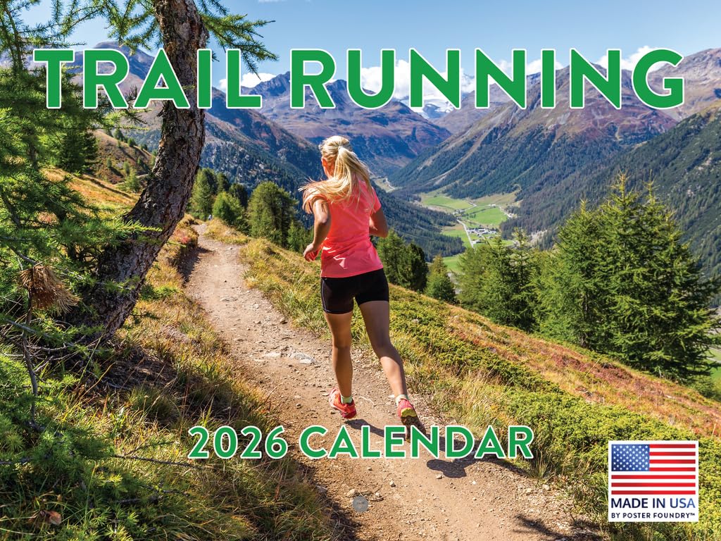 Trail Running Calendar 2026 Runners Monthly Wall