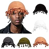 YOGKIGZO Durags for Men, Satin Lined Halo Turban for Men& Women, Pre-Tied Turban Head Wraps for Braids Dreads