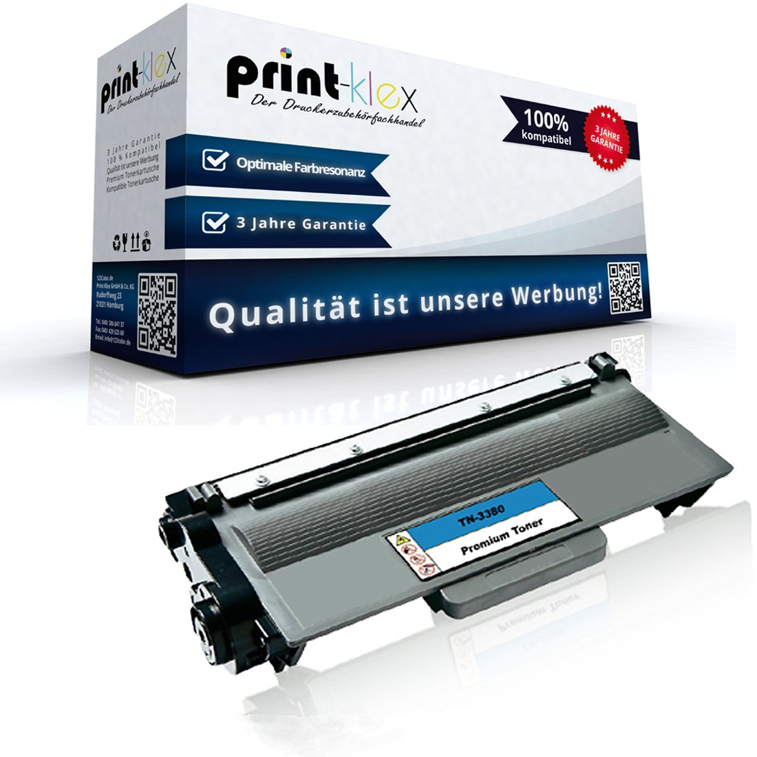 Print-Klex Compatible XXL Yield Toner Cartridge for Brother MFC-8510 DN MFC-8515 DN MFC-8520 DN MFC-8710 DW MFC-8810 DW MFC-8910 DW MFC-8950 DW MFC-8950 DWT TN-3330 TN-3380 TN3330 TN3380 TN 3330