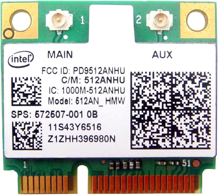 Intel 5100 512an_hmw Half Mini Pci-e WLAN WiFi Wireless Card 572507-001 for HP Laptop