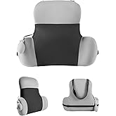 BEBAS Adjustable Air Lumbar Support Pillow for Office Chair, Car & Gaming Chair – Memory Foam for Pain Relief & Posture Correction | Washable Cover, Grey