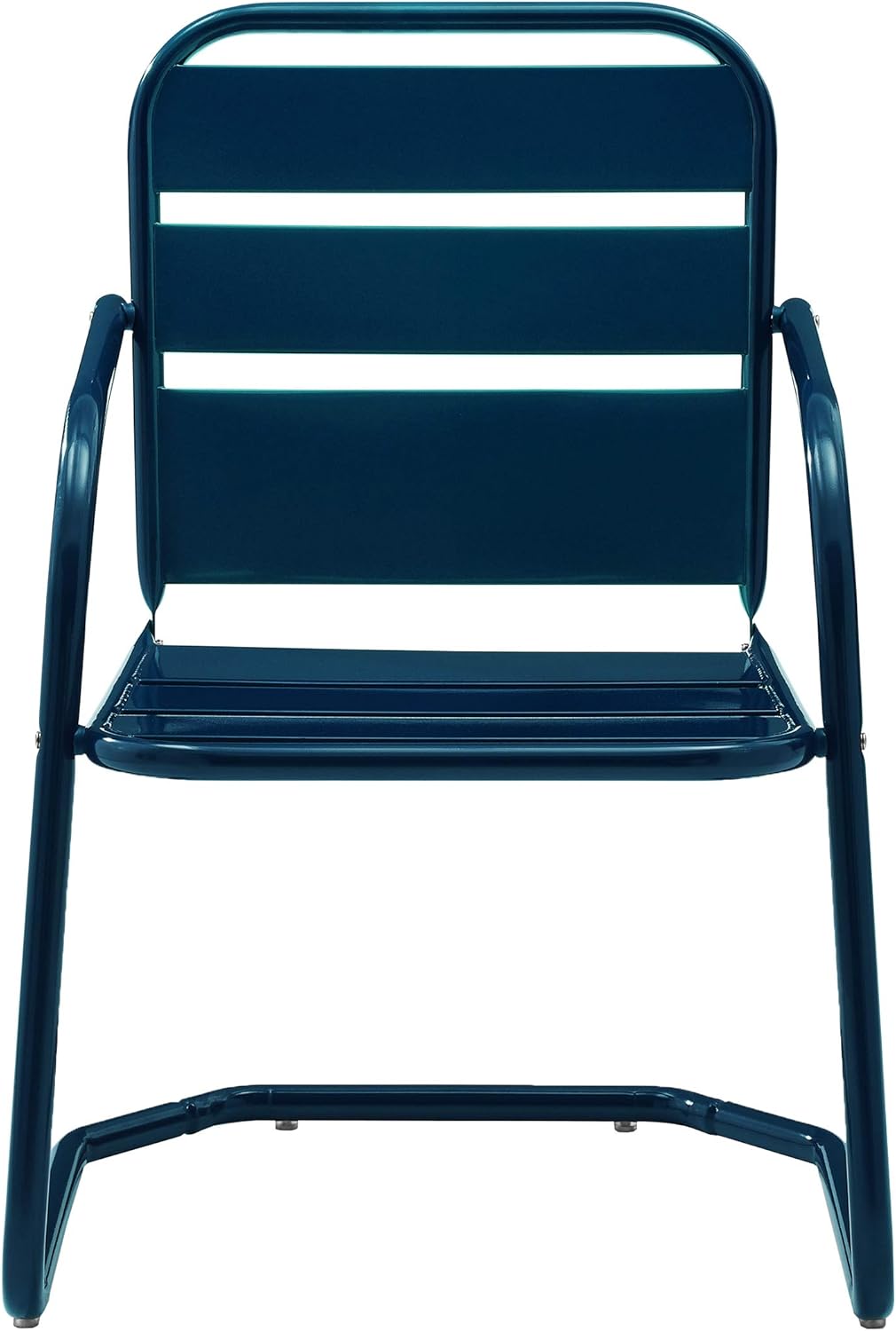 Crosley Furniture CO1030-NV Brighton Retro Metal Chair, Set of 2, Navy : Garden & Outdoor
