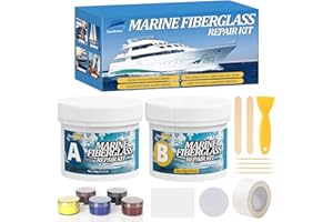 Quadence Gel Coat Repair Kit for Boats, Fiberglass Boat Repair Kit, Marine Fiberglass Repair Kit for Boats, Waterproof Epoxy 