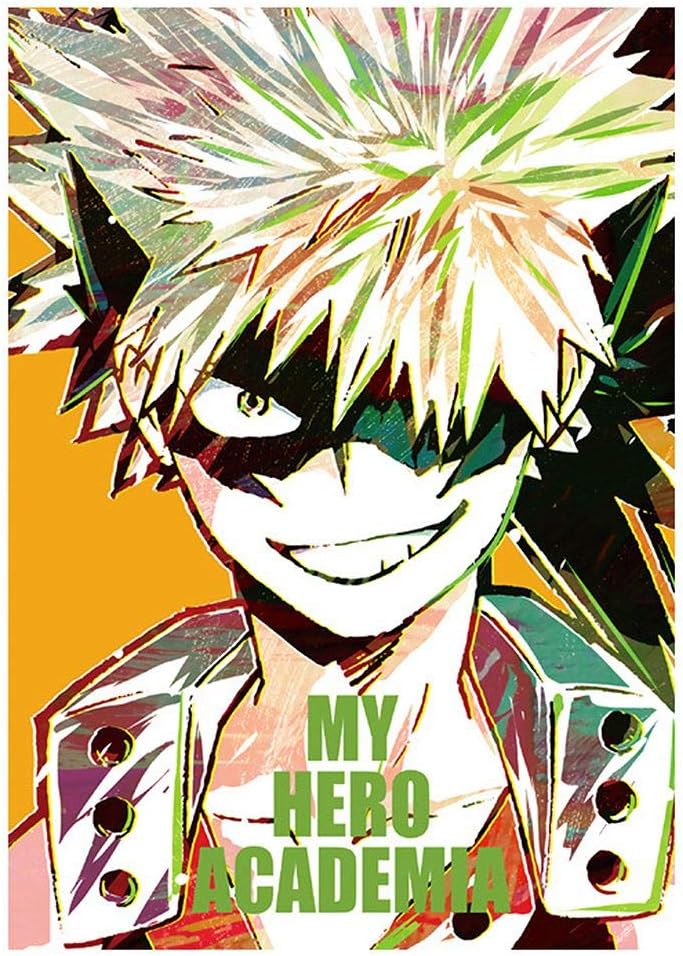 Dacitiery My Hero Academia Poster, Boku no Hero Academia Poster, Anime Party Bar Themed Decor Home Bedroom Paniting(42 x 29cm Bakugou Katsuki)