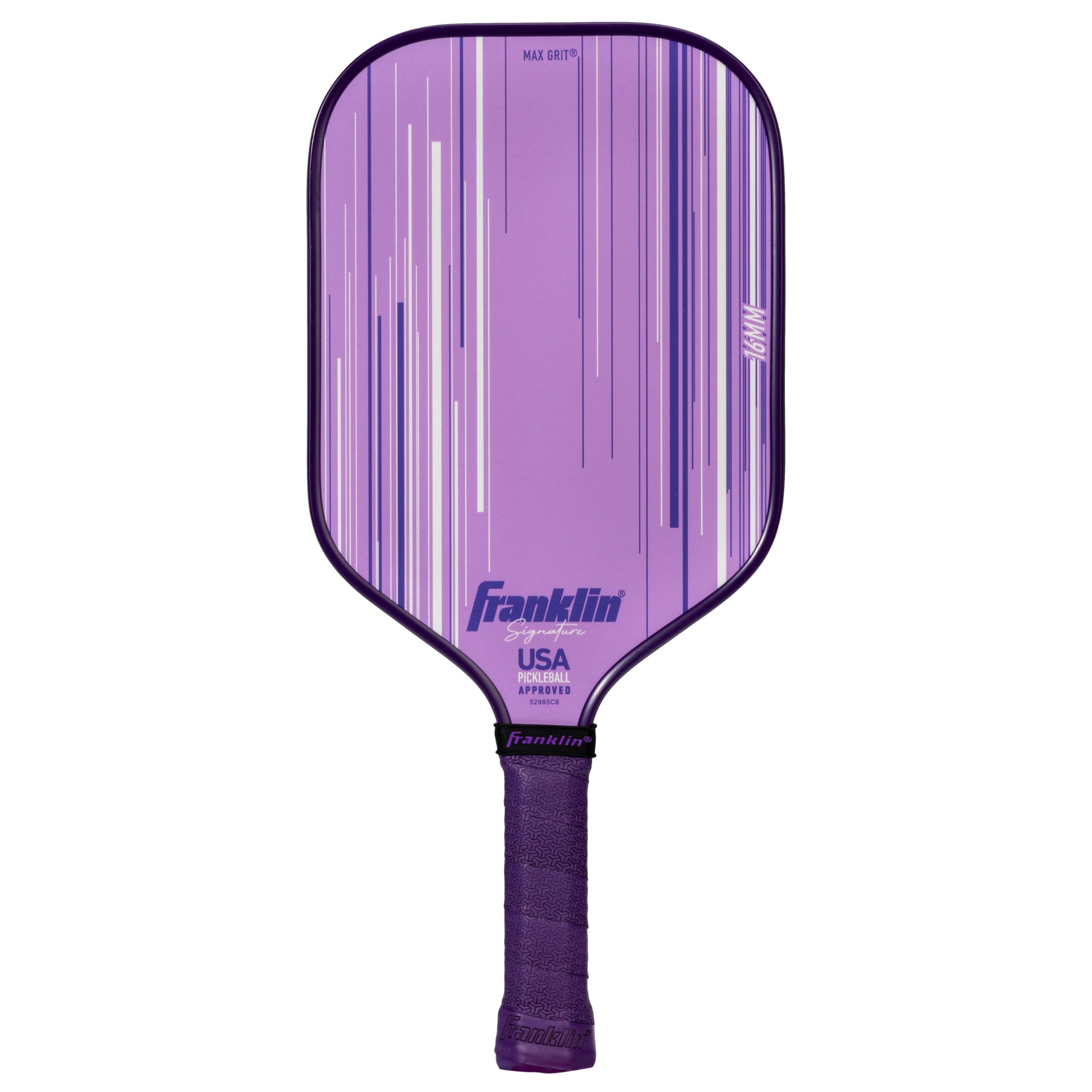 Franklin Sports Pro Pickleball Paddles - Signature Series Pro Pickleball Paddle with MaxGrit Surface - USA Pickleball (USAPA) Approved Tournament Pickleball Paddle - 16mm Polypropylene Core - Lilac Image