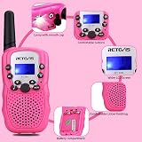 Retevis RT389 Walkie Talkies for Kids 8 Channel 99 Codes 1 Pair Pink view 2