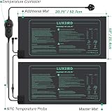 LUXBIRD 2 Pack Seedling Heat Mats with Digital Thermostat, 10" x 20.75" view 2