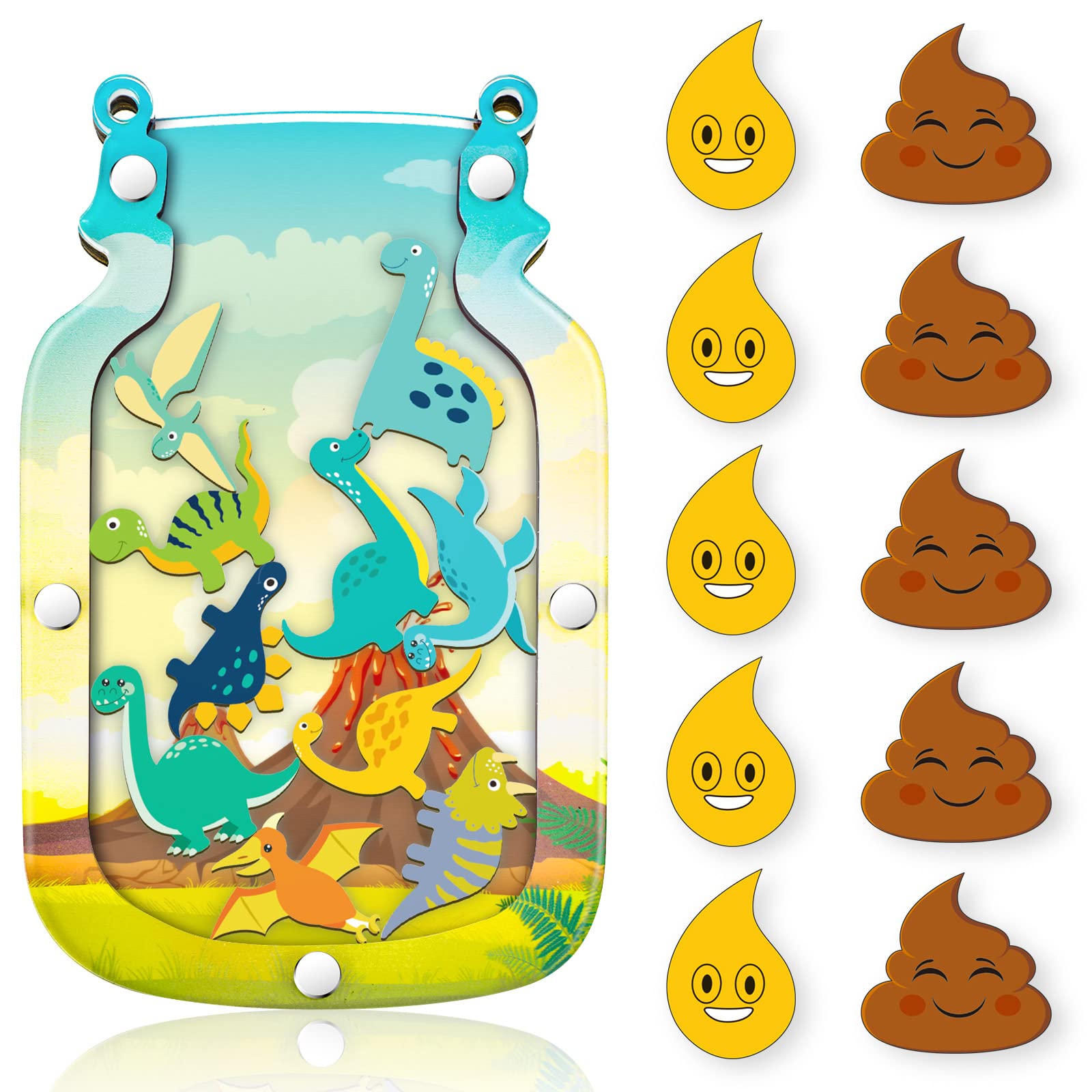 Photo 1 of Qunclay Reward Jar for Kids Pot Training Reward Jar Classroom Incentive Good Behavior Responsibility Chart for Christmas Boys Girls Gift(Dinosaur Style)