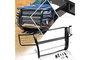 PM PERFORMOTOR Compatible with Chevy Silverado 1500 2014-2018 Front Bumper Brush Grille Guard Protector,Black