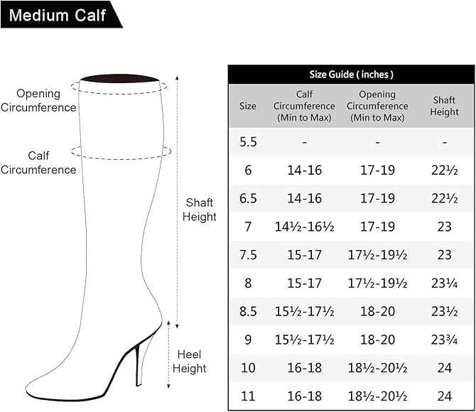 14 inch circumference boots
