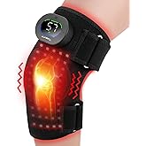 Red Light Therapy for Knee with Vibration Massage Cordless, 660nm & 850nm Infrared Rechargable Heated Knee Massager, Redlight Knee Wrap Used on Elbows Shoulder Joints, 20min Auto Off, Easy Clean