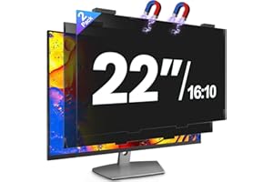 JEAPKA 2 Pack 22 Inch Magnetic Computer Privacy Screen Filter for Monitor 16:10 Aspect Ratio, Removable Hanging Privacy Scree