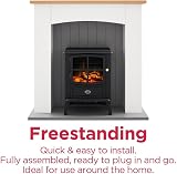 Dimplex Orvieto Electric Fire Suite Oak Optiflame LED Heater 1.5kW Free Standing view 8