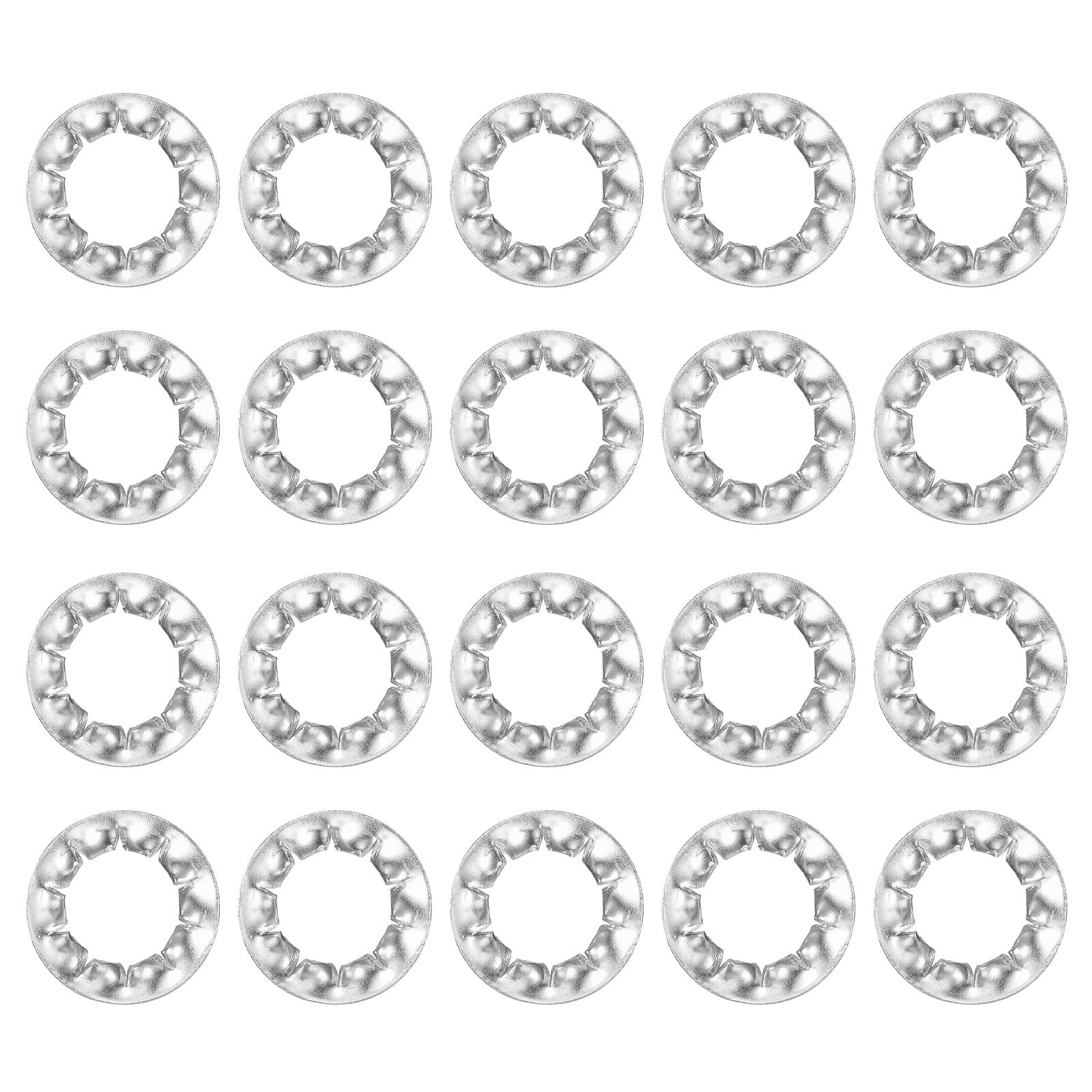 uxcell M8 50Pcs Internal Tooth Washers, 304