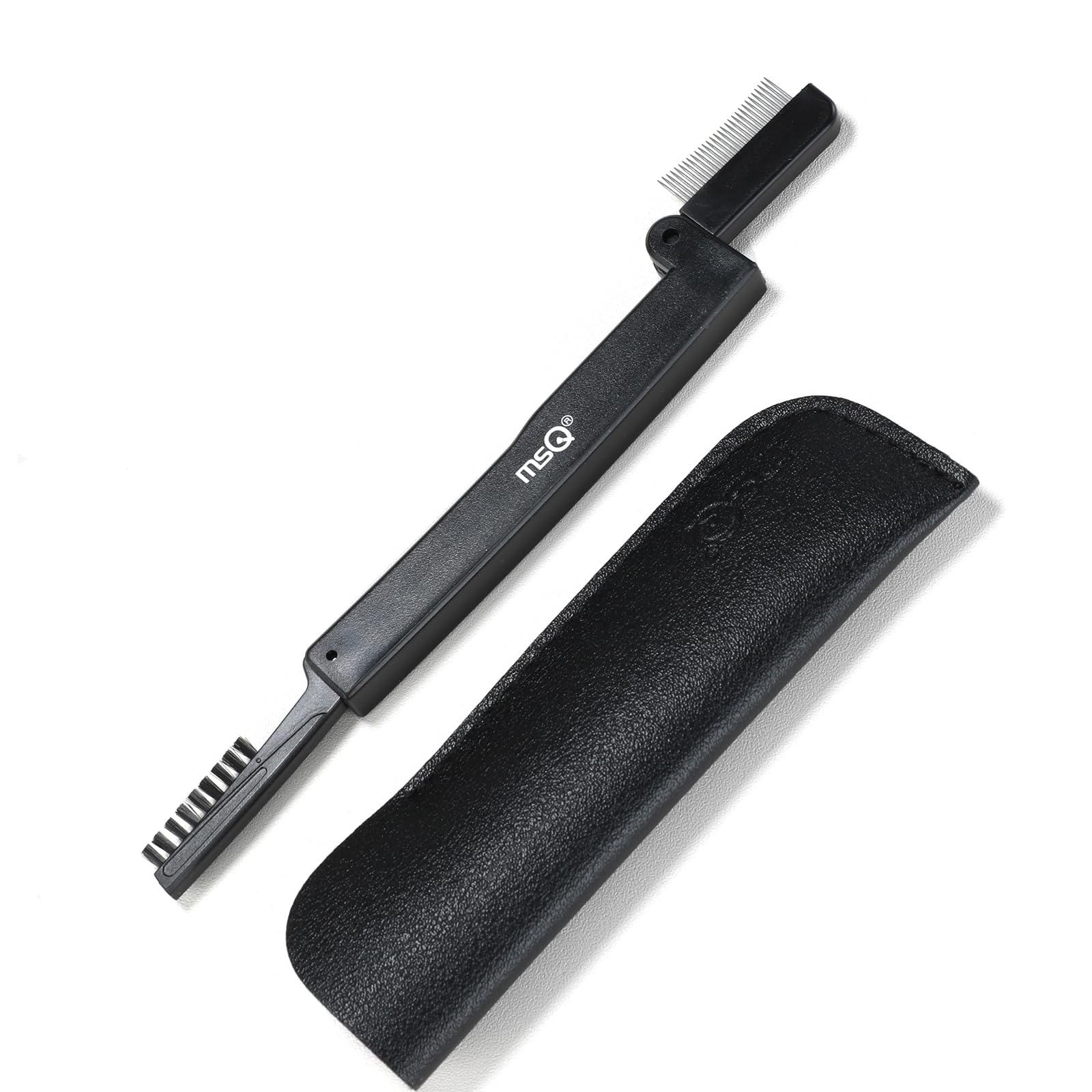 Photo 1 of Eyelash Comb MSQ Eyelash Separator Folding Eyelash Comb Brow Brush Mascara Applicator Eyelash & Brow Definer Eyebrow & Lash Brush Eyebrow Grooming Tool