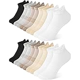 Justay 10 Pairs White Ankle Socks Woman Low Cut Running Cotton Athletic No Show Socks Womens