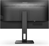 AOC U27P2 27 Inch 4K UHD Monitor 60Hz IPS Height Adjust USB Hub Speakers Pivot view 3
