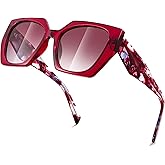 FEISEDY Trendy Polarized Sunglasses, Oversized Irregular TR Frame for Women Men, Retro Shades UV400 B0016