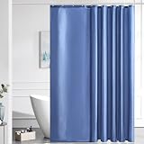 Furlinic Shower Curtain Mould Proof 200x240cm Polyester Misty Blue 12 Hooks
