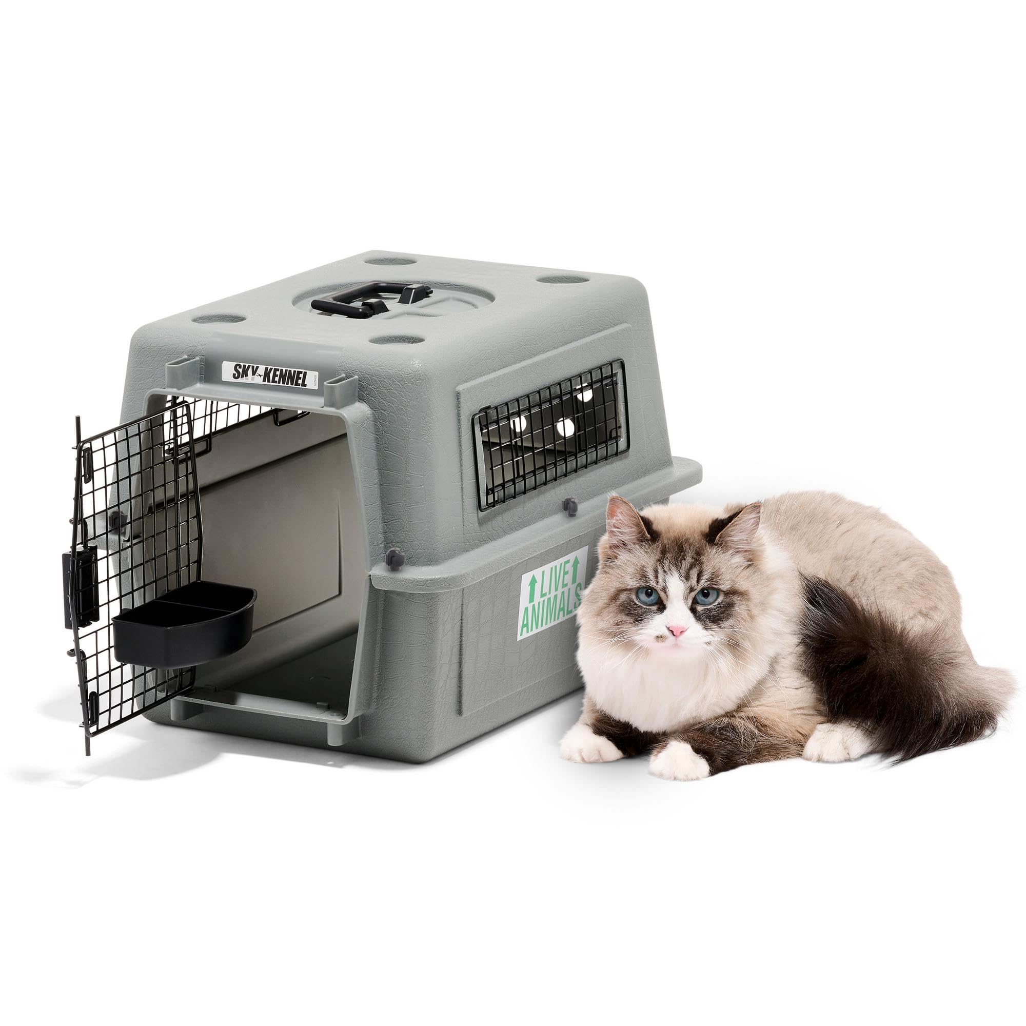 Petmate Sky Kennel - For Air and Travel, Airline Compliant Dog Crate for Pets up to 15 lbs, Heavy Duty Dog Kennel, Made in the USA- 21 Inches