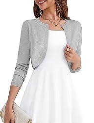 OmicGot Womens Summer Long Sleeve Bolero Shrug for