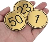 NanTun ABS Engraved 5cm Circular Table Numbers 1-25 Golden view 6