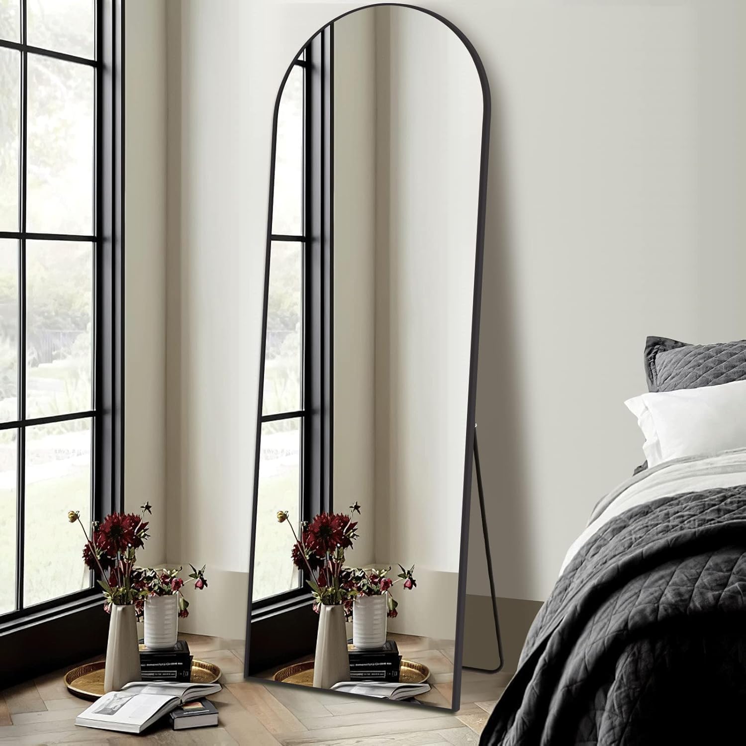 Mirrors - NISHCON Arched Full Length Mirror with Stand, 64