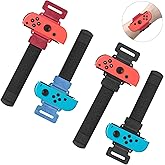 Auarte 4 Pack Wrist Bands for Just Dance 2026 2025 2024 2023 2022 2021 Games, Designed for Switch/Switch Oled Joypad, Adjustable Elastic Straps for Zumba Burn It Up, Not for Digital Camera