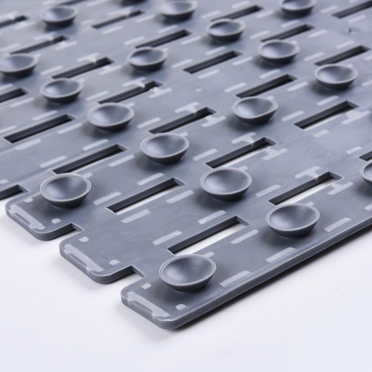 Non Slip Bath Shower Floor Mat with Drain Hole- Anti Slip Bathroom Stall Mat-Gray: Kitchen & Dining