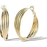Jessica Simpson Womens Hoop Earrings - Silver-Tone or Gold-Tone Hoop Earrings for Women