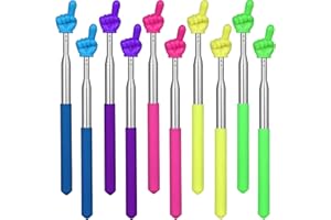 10PCS Telescopic Teachers Pointer, BetterJonny Colorful Extendable Hand Finger Pointer Stick Retractable Pointer for Classroo