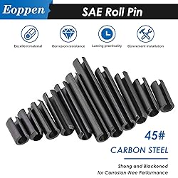 Eoppen 230Pcs SAE Roll Pin Assortment Set - Slotted