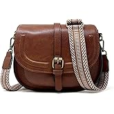 AFKOMST Crossbody Bags for Women,Small Saddle Purse and Boho Cross Body Handbags,Vegan Leather
