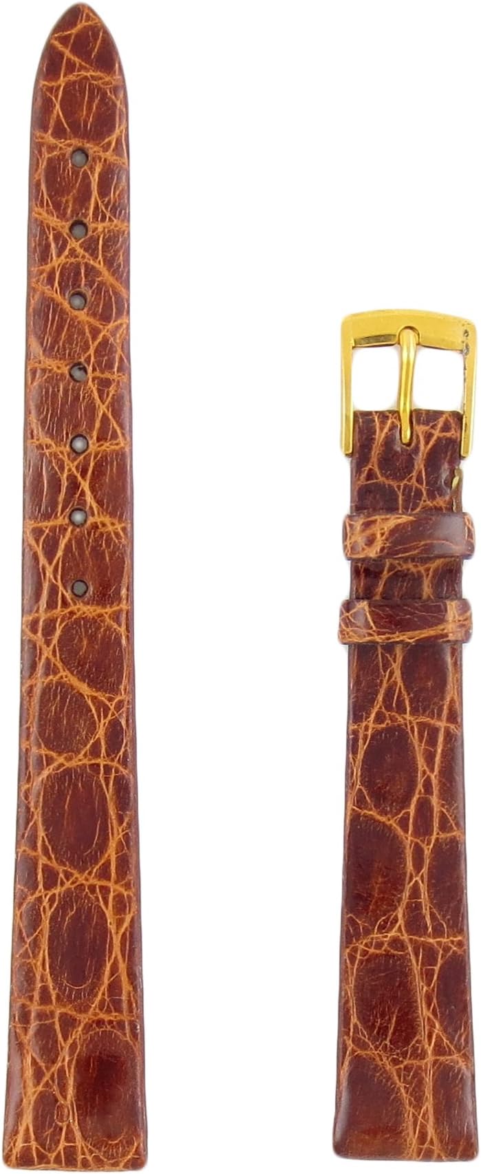 13mm Genuine Crocodile Cognac Brown Watch Band
