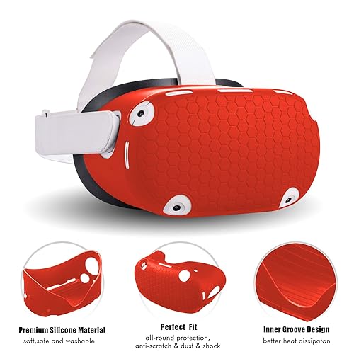 Compatible with Oculus Quest Accessories, Silicone Face Cover