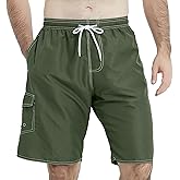 DR. ANISON Mens Swim Trunks Swim Shorts Swimming Trunks Swimsuit Quick Dry with Mesh Lining Swimwear