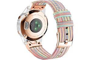 Abanen Nylon Watch Bands for Fenix 6S / Fenix 5S / Fenix 7S / epix Pro 42mm/ Fenix 8 43mm, 20mm Quick Fit Woven Soft Canvas Quick Dry Women Wristband Strap for Garmin Instinct 2S